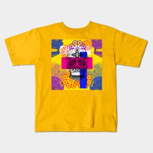 mexican catrina of the day of the dead magnificent folk art Kids T-Shirt